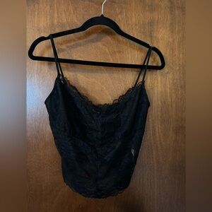 Free people black lace bralette size L